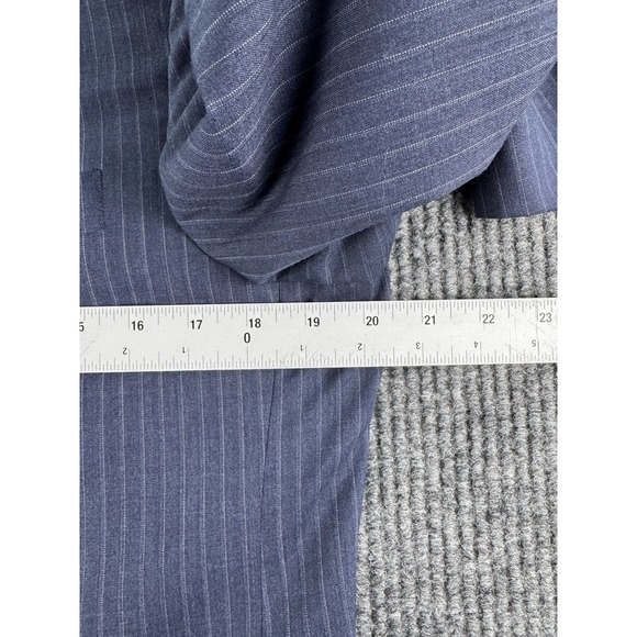 Brooks Brothers Suit Jacket 40 S Blue Wool Striped 346 Fitzgerald Fit Designer - Picture 2 of 15